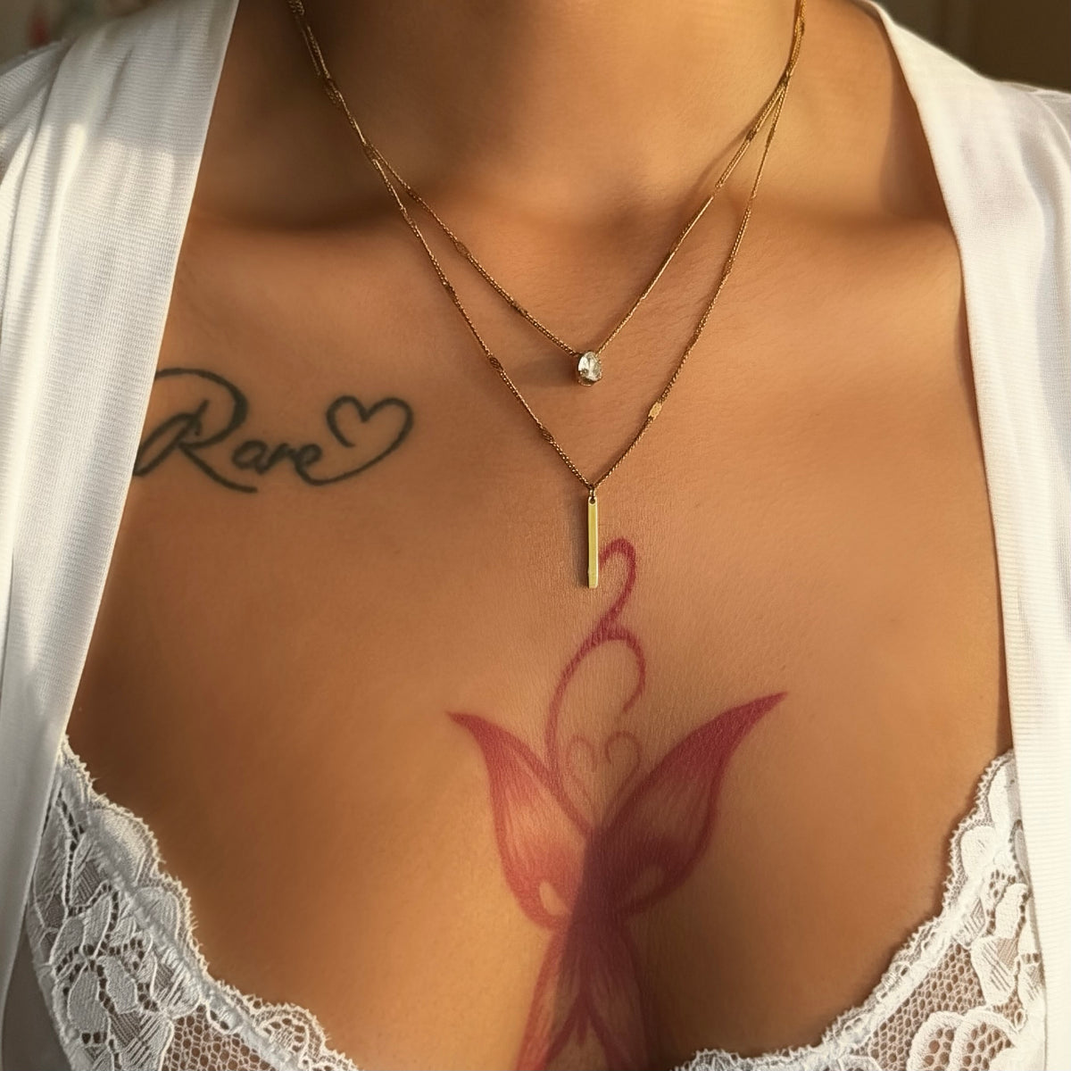 The Twin Drop Necklace